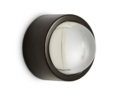 Spot Surface Light Round Black Sideview